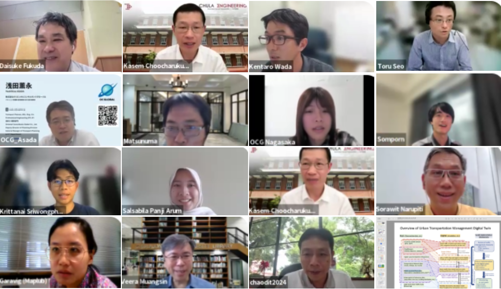 Screenshots of people attending online meeting